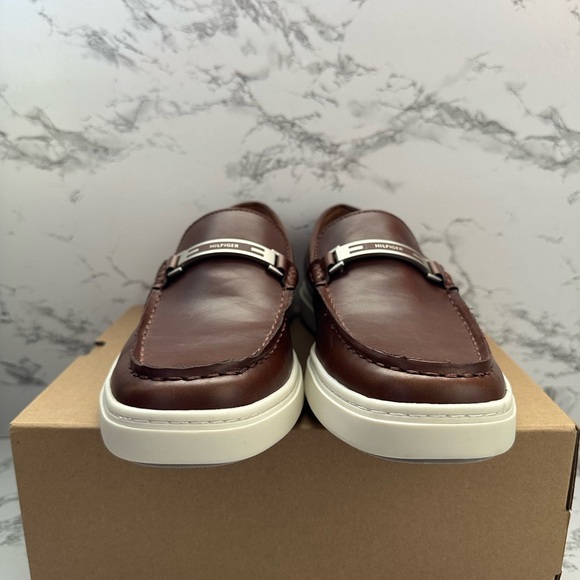 Tommy Hilfiger Brown Leather Loafers main image 9